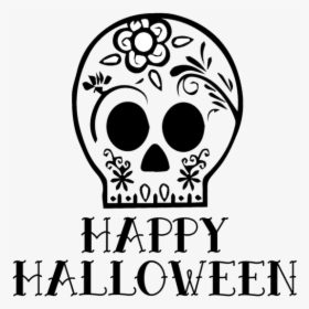 Skull Happy Halloween Stamp - Happy Halloween, HD Png Download, Transparent PNG