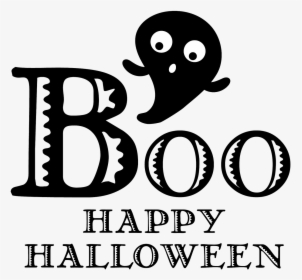 Boo Happy Halloween Stamp - Illustration, HD Png Download, Transparent PNG