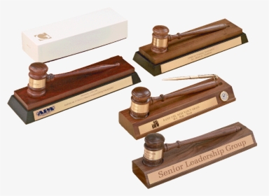 American Walnut Gavel On Base And Stand With Custom - Wood, HD Png Download, Transparent PNG