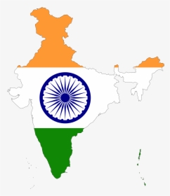 1 - Map Of India With Flag, HD Png Download, Transparent PNG