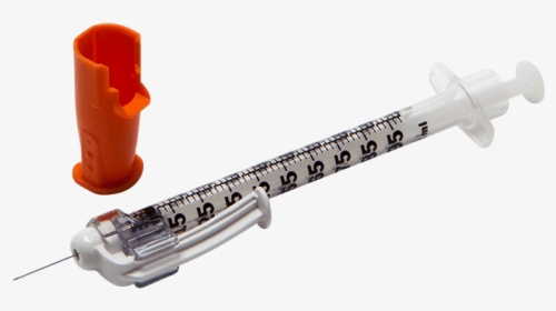Bd Safetyglide Safety Insulin Syringe & Needle 1ml - Insulin Safety Needles Uk, HD Png Download, Transparent PNG