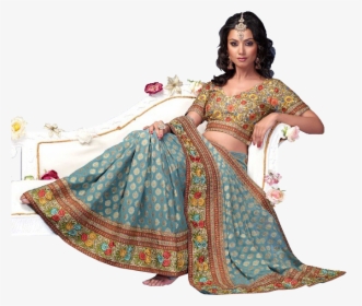 Indian Woman Model Png , Png Download - Indian Saree Women Png, Transparent Png, Transparent PNG