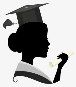 Graduation Ceremony Silhouette Photography Royalty-free - Graduation Logo Girl, HD Png Download, Transparent PNG