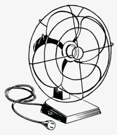 Electric Fan - Black And White Fan Clipart, HD Png Download, Transparent PNG