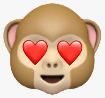 Transparent Eye Emoji Png - Monkey With Heart Eyes Emoji, Png Download, Transparent PNG