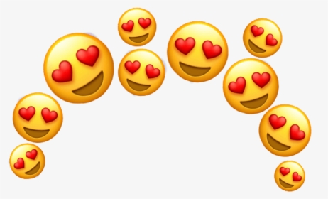 #hearteyes #heart #emoji #crown #emojicrown #random - Heart Eyes Emoji Crown, HD Png Download, Transparent PNG