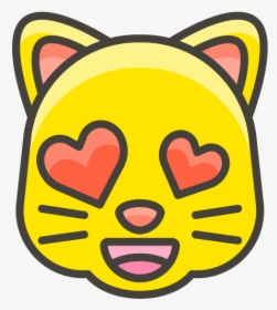 Like Popular Emojitweets Black - Heart Eyes Cat Emoji Android, HD Png ...