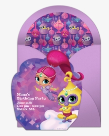 Tons Of Free Shimmer And Shine Invitations We Love - Shimmer And Shine Invite Cards, HD Png Download, Transparent PNG