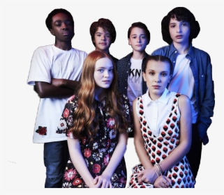 Adesivo Elenco De Stranger Things - Stranger Things Cast Comic Con 2017, HD Png Download, Transparent PNG