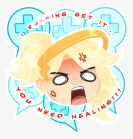 Transparent Angry Mouth Png - Mercy Overwatch Mercy Angry, Png Download, Transparent PNG