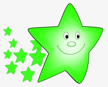 Comet Clipart Orange Star With Smaller Stars - Cartoon Transparent Stars Gif, HD Png Download, Transparent PNG