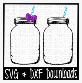Free Mason Jar Cutting File Svg - Glass Bottle, HD Png Download, Transparent PNG