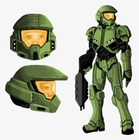Design Sketches For The Master Chief Redesign - Halo Combat Evolved Master Chief, HD Png Download, Transparent PNG