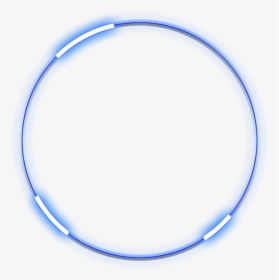 #neon #round #blue #freetoedit #circle #frame #border - Blue Circle Png Transparent, Png Download, Transparent PNG