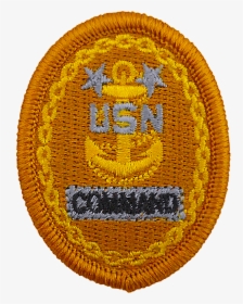 Badge Of A United States Navy Command Master Chief - Command Master Chief Logo Embroidered, HD Png Download, Transparent PNG