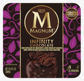Infinity Chocolate Ice Cream Bar - Magnum Infinity Chocolate Ice Cream Bars, HD Png Download, Transparent PNG