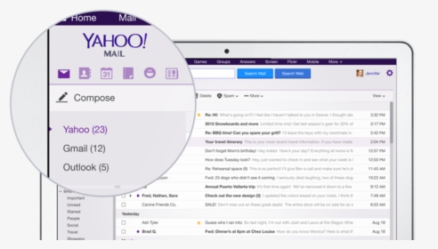 Yahoo Mail Now Lets You Access Your Gmail Too, But - Yahoo Email Look Like, HD Png Download, Transparent PNG