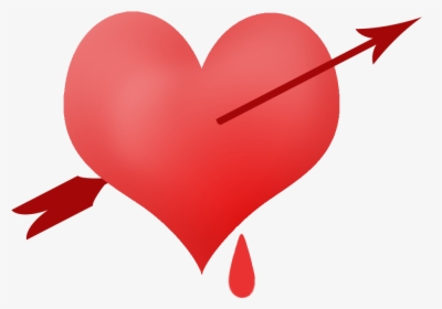 Piinched Heart With Blood Drop And Arrow - Blood Drop Heart Logo, HD Png Download, Transparent PNG