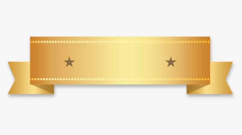 Golden Ribbon Banner With Down Fold Wedge End - Frame Faixa Png, Transparent Png, Transparent PNG