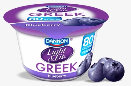 Blueberry Greek Yogurt - Light And Fit Greek Strawberry Yogurt, HD Png Download, Transparent PNG