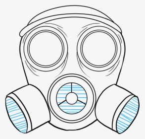 Transparent Gas Mask Png - Gas Mask Drawing Easy, Png Download, Transparent PNG