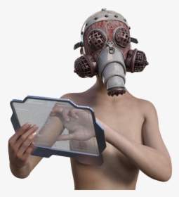 Gas Mask, Apocalypse, Monitor, Woman, Naked, Sexy - Mascara De Gas Mulher, HD Png Download, Transparent PNG
