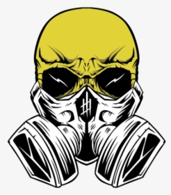 Drawn Gas Mask Toxic - Skull With Gas Mask Logo, HD Png Download, Transparent PNG