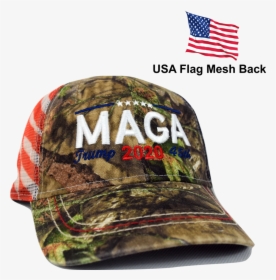 Embroidered In Usa Donald Trump 2020 Maga Cap Camo - Baseball Cap, HD Png Download, Transparent PNG