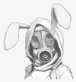 Gasmask Bunny Girl Ryeowook - Anime Gas Mask Drawing, HD Png Download, Transparent PNG