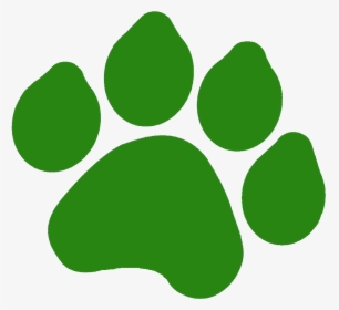 Paw Clipart Green Dog - Green Paw Print Png, Transparent Png, Transparent PNG