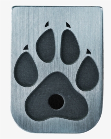 Dog Paw Stainless Steel Finish Mag Plate - Paw, HD Png Download, Transparent PNG