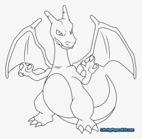 Mega Charizard X Coloring Page - Charizard Pokemon Coloring Pages, HD Png Download, Transparent PNG