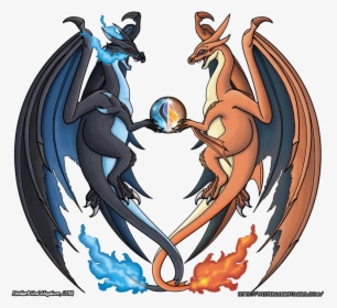 Mcxy Shirt For Web - Charizard And Mega Charizard, HD Png Download, Transparent PNG