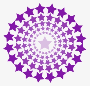 Transparent Estrellas Clipart - Purple Stars In A Circle, HD Png Download, Transparent PNG