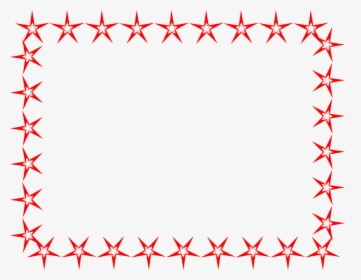 Illustration Of A Blank Frame Border Of Red Stars - Borde De Estrellas Png, Transparent Png, Transparent PNG
