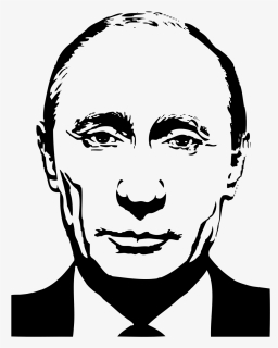 Putin Head Png - Putin Black And White, Transparent Png, Transparent PNG