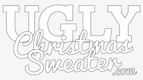 Ugly Christmas Sweater Logo White - Calligraphy, HD Png Download, Transparent PNG
