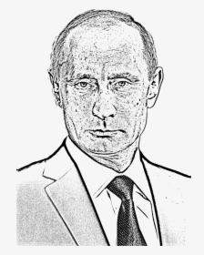 Vladimir Putin Photocopied Face - Putin Black In White, HD Png Download, Transparent PNG
