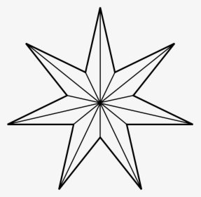 7 Ray Mullet - 7 Pointed Nautical Star, HD Png Download, Transparent PNG