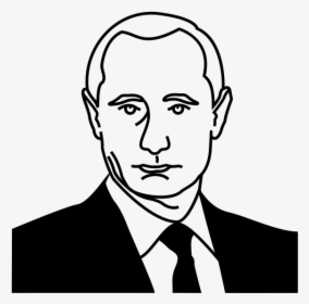 Vladimir Putin Rubber Stamp - Putin Face Black And White, HD Png Download, Transparent PNG
