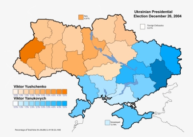 Ukraine Presidential Dec 2004 Vote A - Ukraine Gdp Per Capita Map, HD Png Download, Transparent PNG