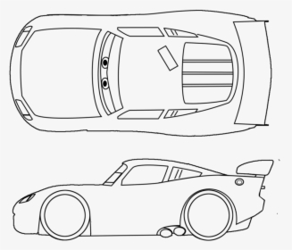 lightning mcqueen side view drawing