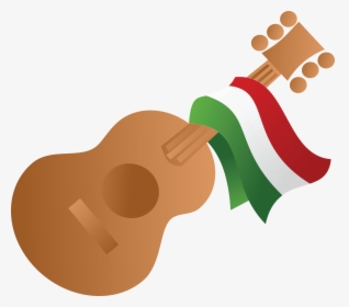 Free Clipart Of A Mexican Flag Draped On A Guitar - Cinco De Mayo Png, Transparent Png, Transparent PNG