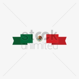 Mexican Flag Banner Vector Image - Coat Of Arms Of Mexico, HD Png Download, Transparent PNG