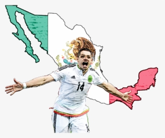 Chicharito Fifaworldcup Russia2018 Mexico - Mexico Flag Map Silhouette, HD Png Download, Transparent PNG