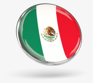Round Icon With Metal Frame - Mexico Flag, HD Png Download, Transparent PNG
