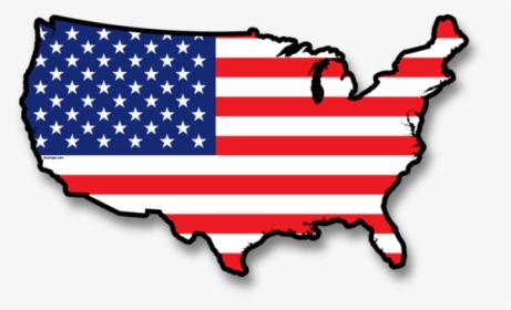 Usa Clipart Map American - American Flag In The Shape Of Usa, HD Png Download, Transparent PNG