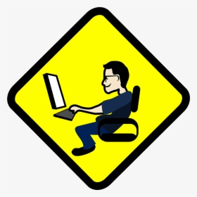 Computer User Warning Sign Clip Arts - Computer Related Png, Transparent Png, Transparent PNG