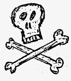 Skull & Bones   Clip Arts - Pile Of Bomes Drawing, HD Png Download, Transparent PNG