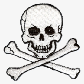 Jolly Roger Skull And Crossbones Embroidery Patch - Skull And Crossbones Embroidery, HD Png Download, Transparent PNG